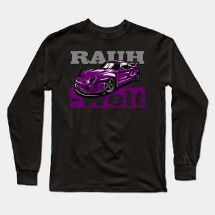 Rauh Welt Begriff Purple Long Sleeve T-Shirt